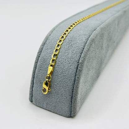 14k Gold Hollow 3.5mm Cuban Bracelet