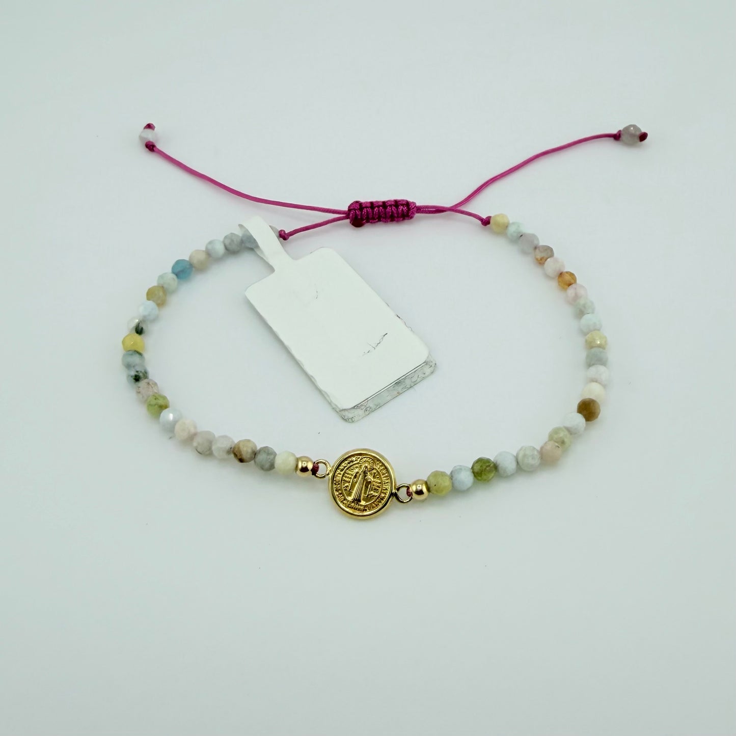 14k Pastel Saint Jude Beaded Bracelet