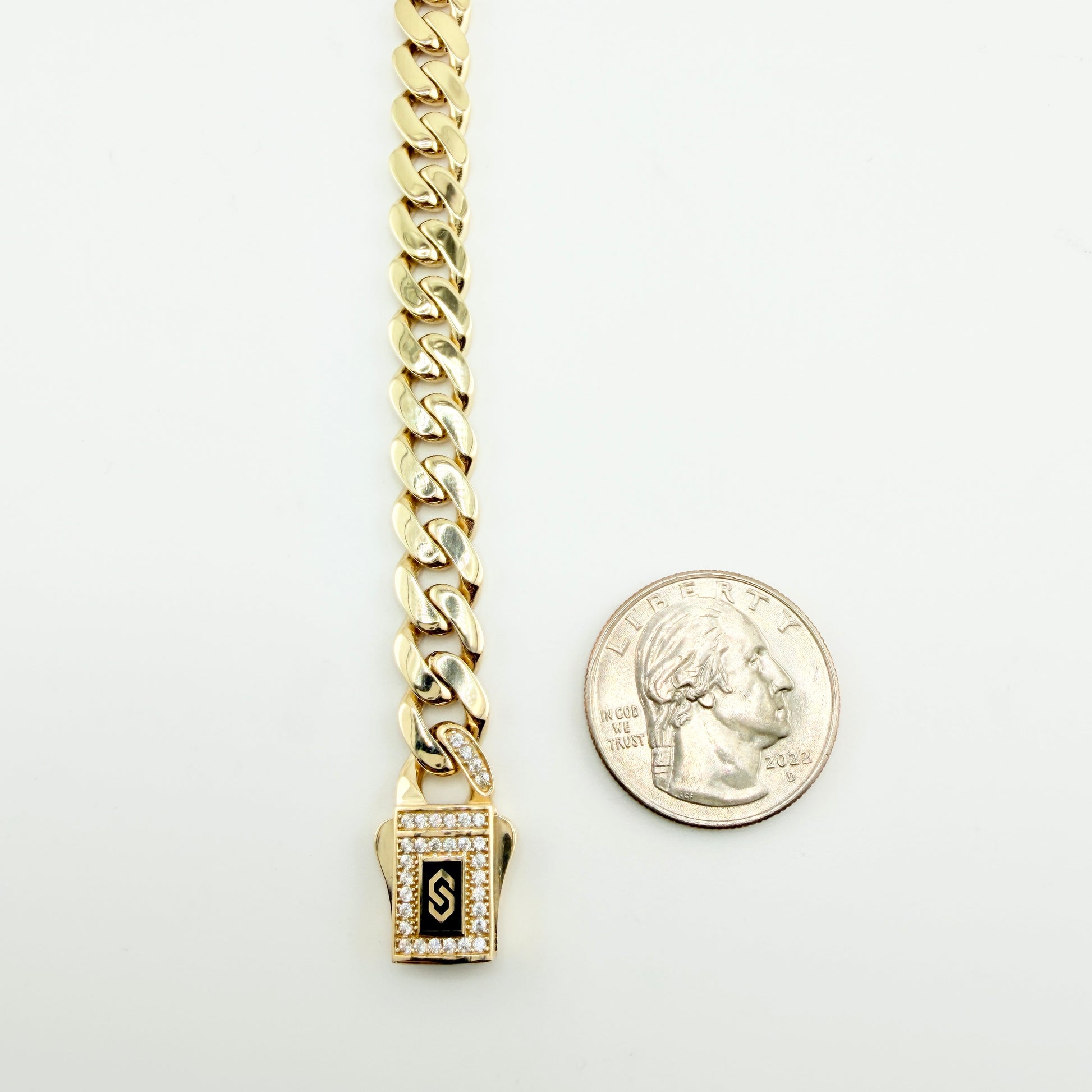 10K-Gold-Lightweight-Monaco-Bracelet | Size:  7mm