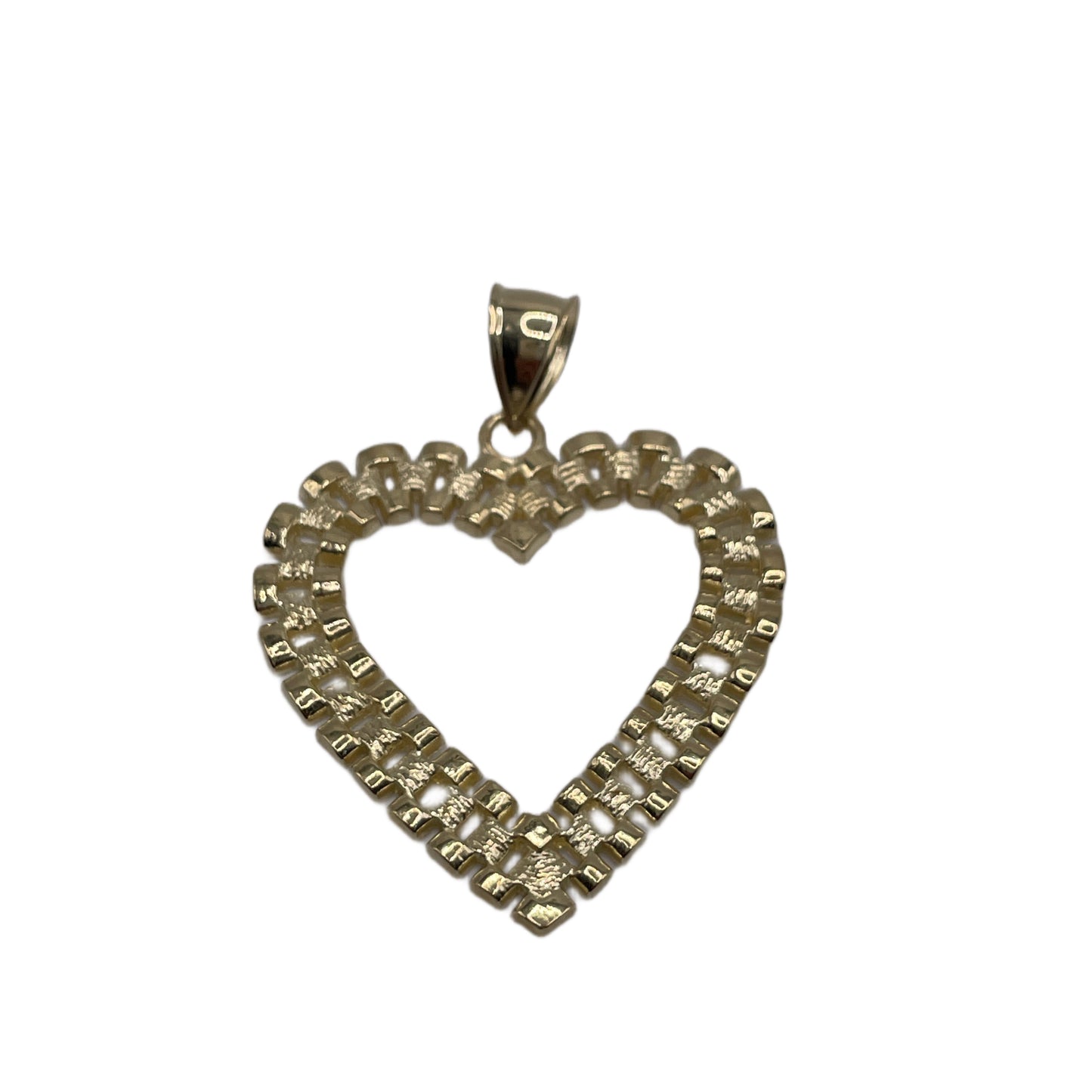 10K Gold RX Open Heart Charm (1.7")