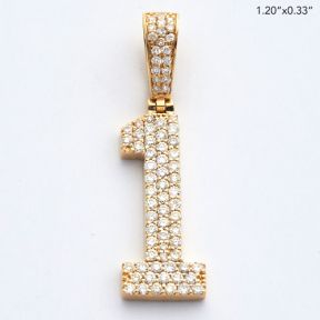 10KY 1.00CTW DIAMOND #1 PENDANT