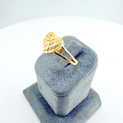 10K Gold Deluxe Heart Nugget Ring