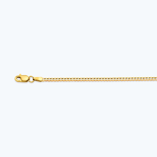 10K GOLD 2MM SOLID CUBAN BRACELET