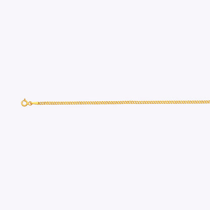 14K GOLD 2MM HOLLOW CUBAN CHAIN