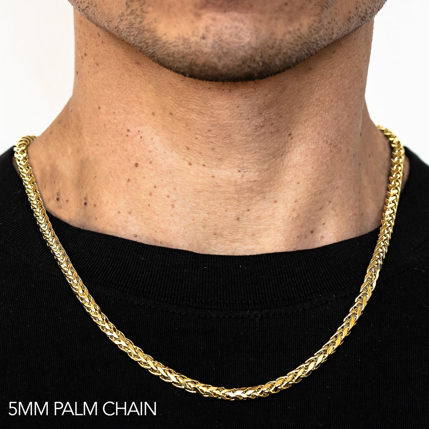 10K GOLD 5MM PALM CHAIN