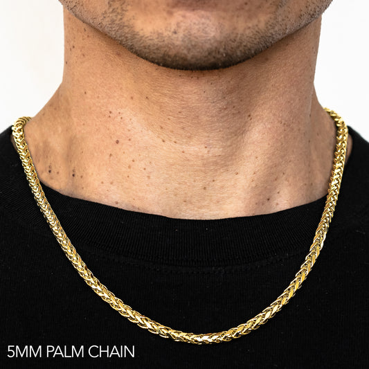 10K GOLD 5MM PALM CHAIN
