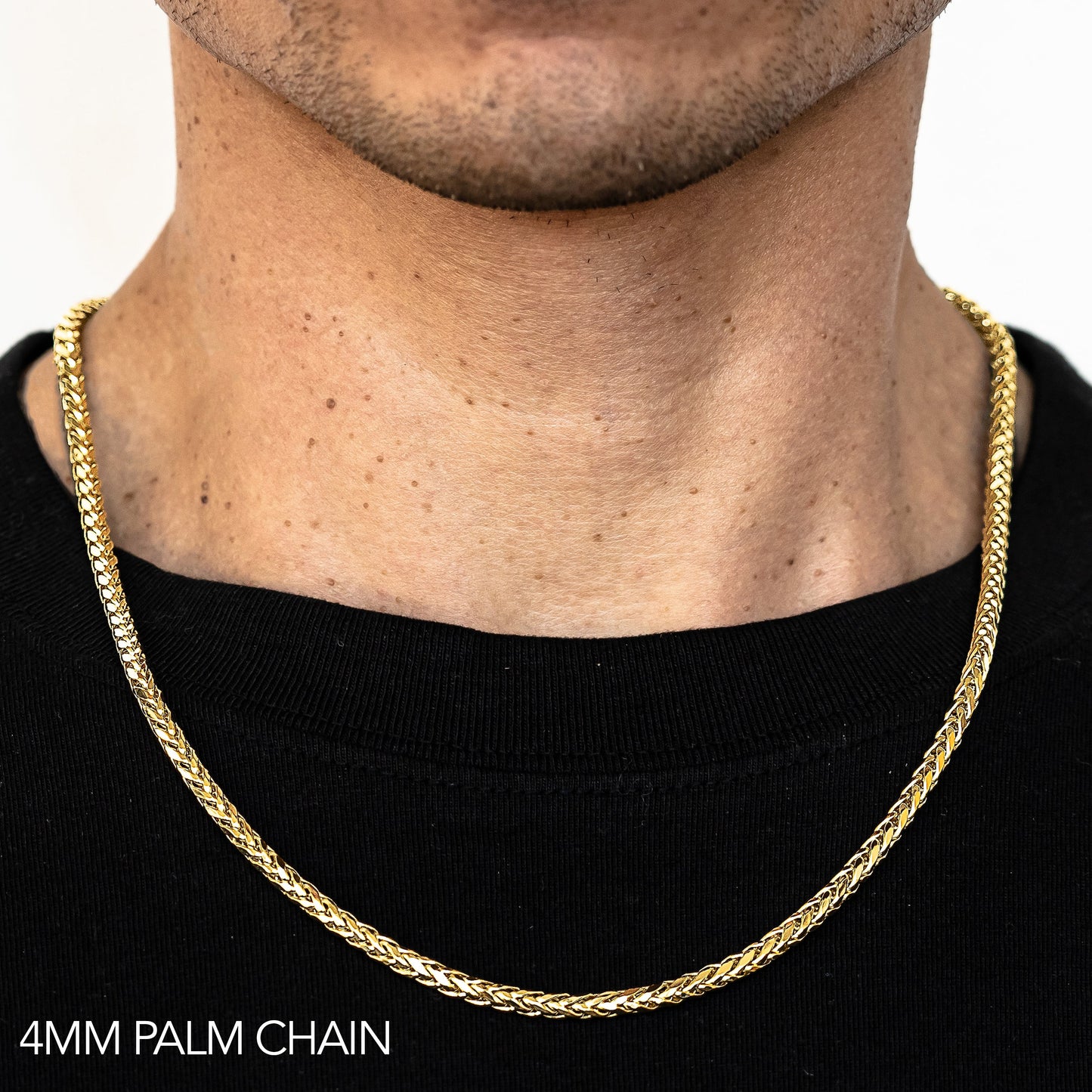 10K Gold Palm Chain | Width: 4mm