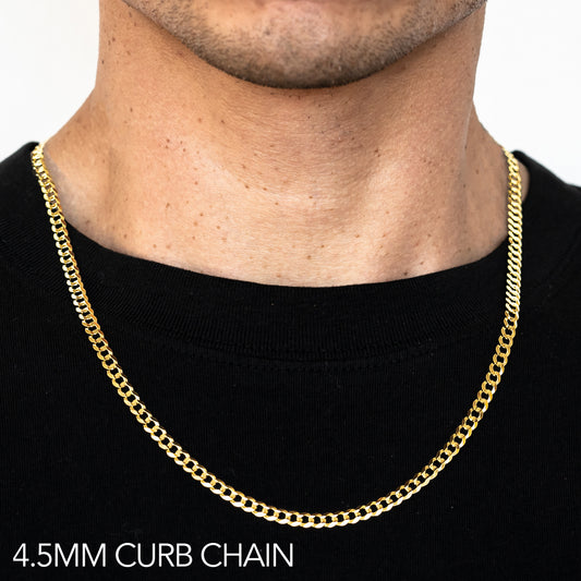 10K GOLD 4.5MM SOLID CUBAN CHAIN