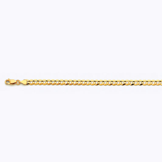10K GOLD 4.5MM  SOLID CUBAN BRACELET