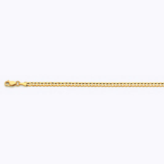 10K GOLD 3.5MM SOLID CUBAN BRACELET