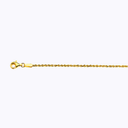 10K GOLD 1.5MM  SOLID DC ROPE CHAIN