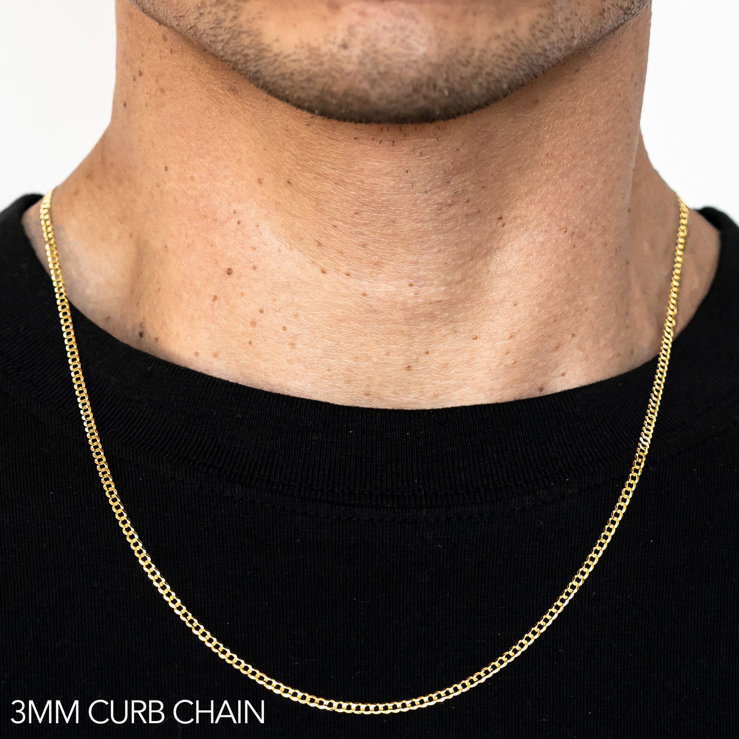 10K GOLD 3MM SOLID CUBAN CHAIN