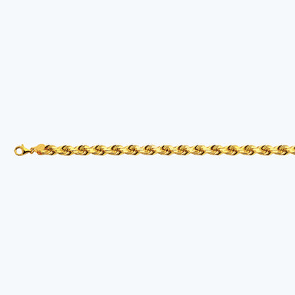 10K GOLD 8MM  SOLID DC ROPE CHAIN