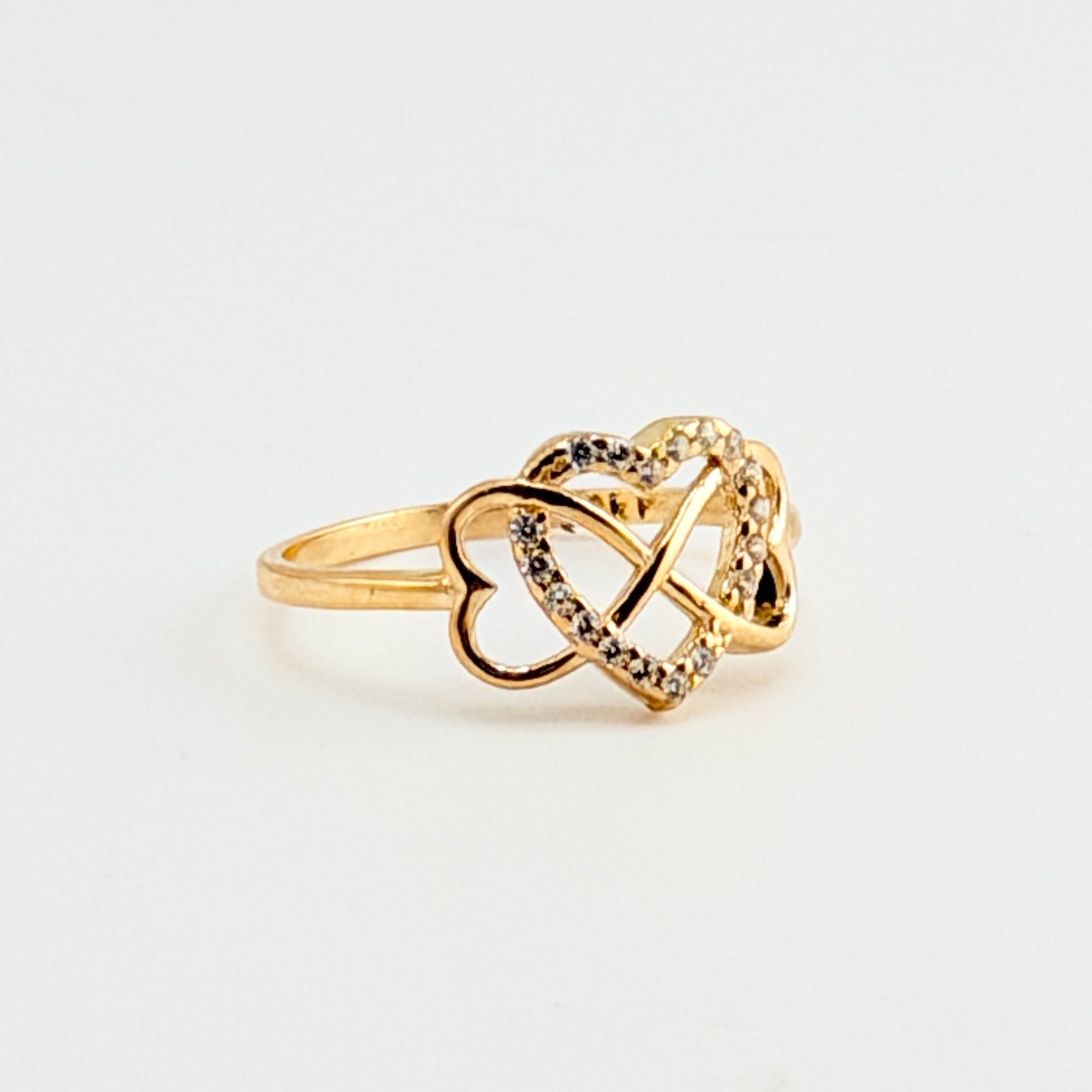 10K-Gold-CZ-Heart-Interlace-Ring