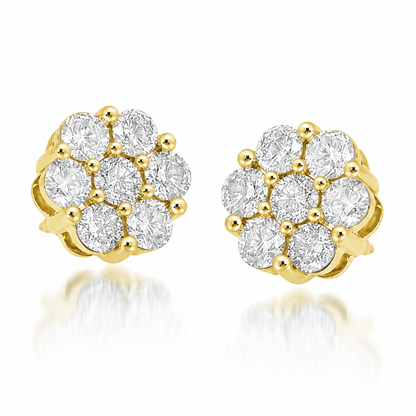 10K Gold CZ Flower Earrings | Always Show