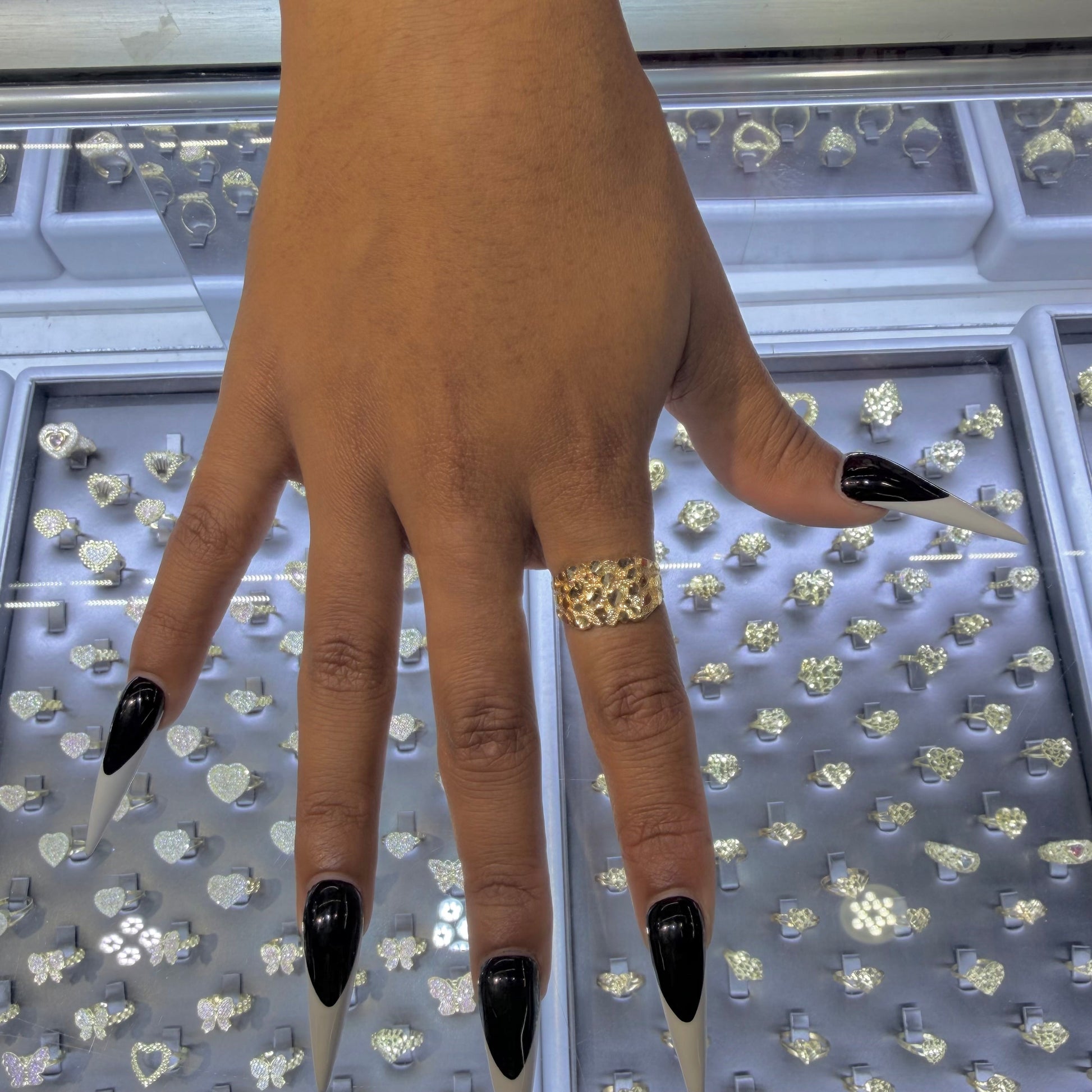 10K Gold Classic Nugget Ring | Face Size: 12mm