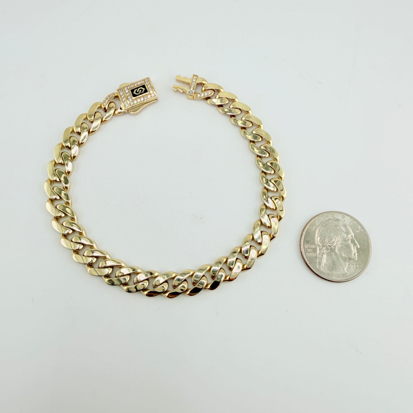 10K Gold Lightweight Monaco Bracelet 9mm