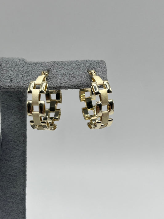 10 Karat Gold Lightweight RX Hoop Earrings (sm, 0.7")