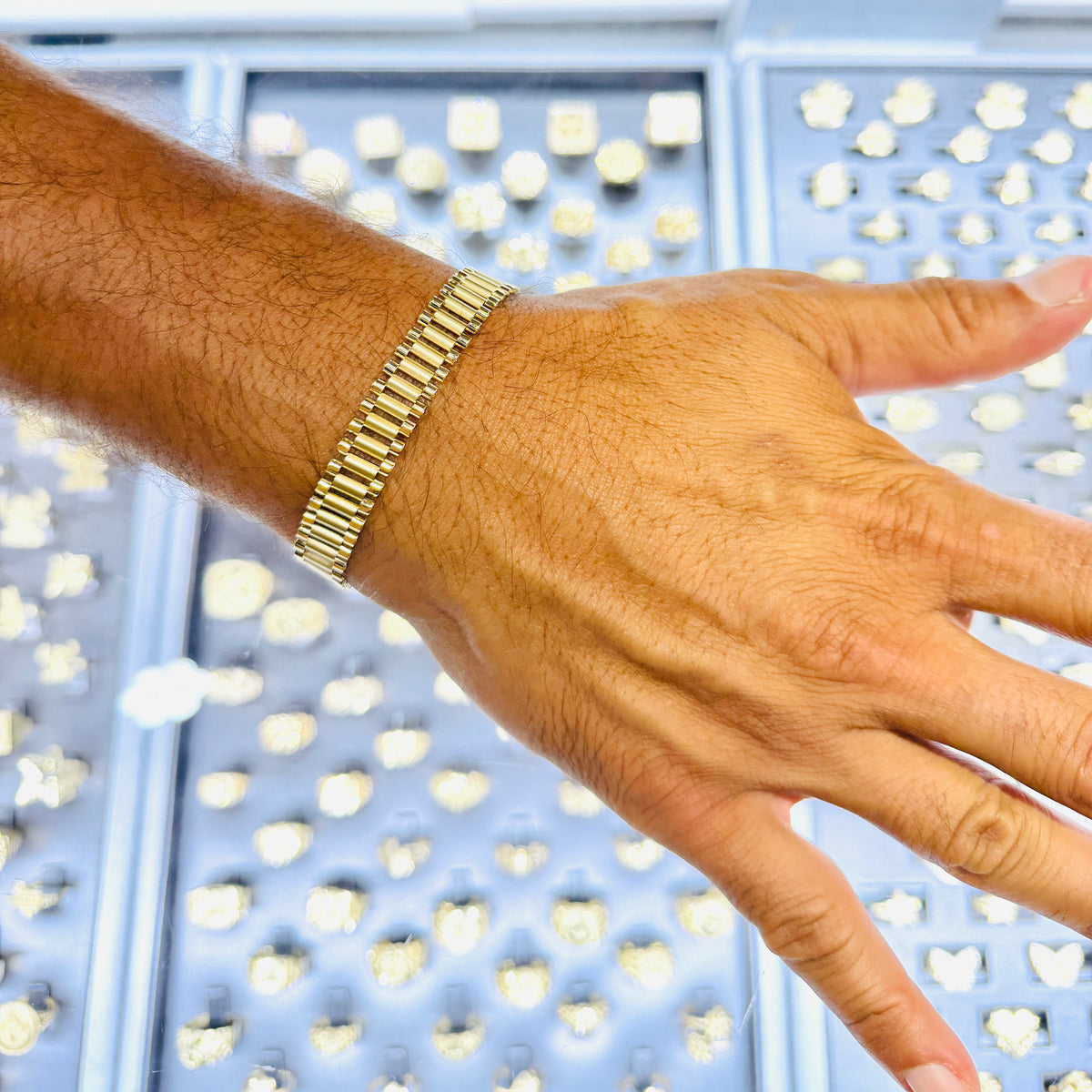 10K Gold RX Presidential Style Bracelets