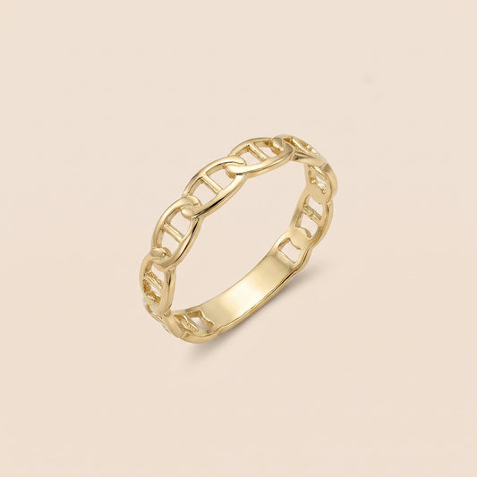 10k Gold Dainty Mariner Link Ring