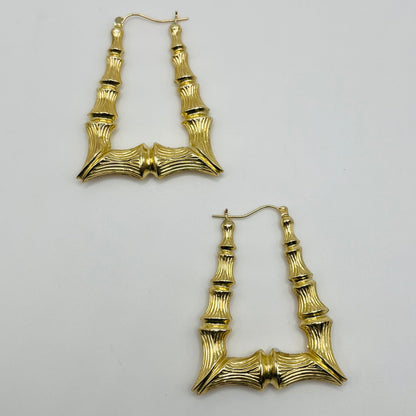 10K Gold Door Knocker Hoops | Diameter: 1.75"