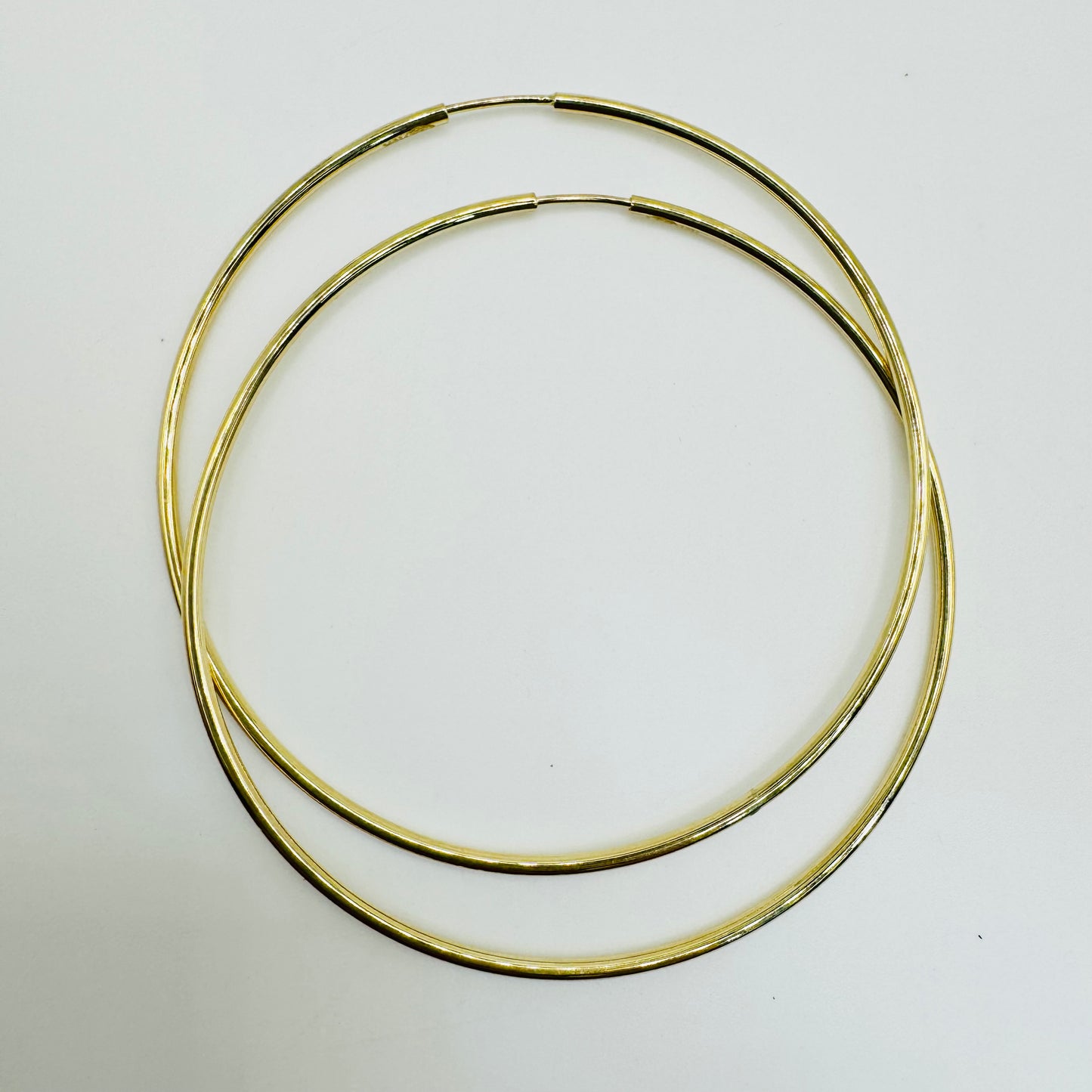 10 karat Gold Endless Eternity Hoops
