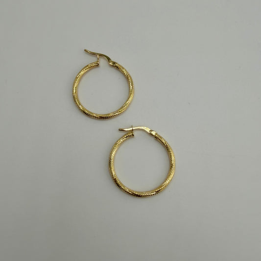 10k Gold Honey Hoops 24mm