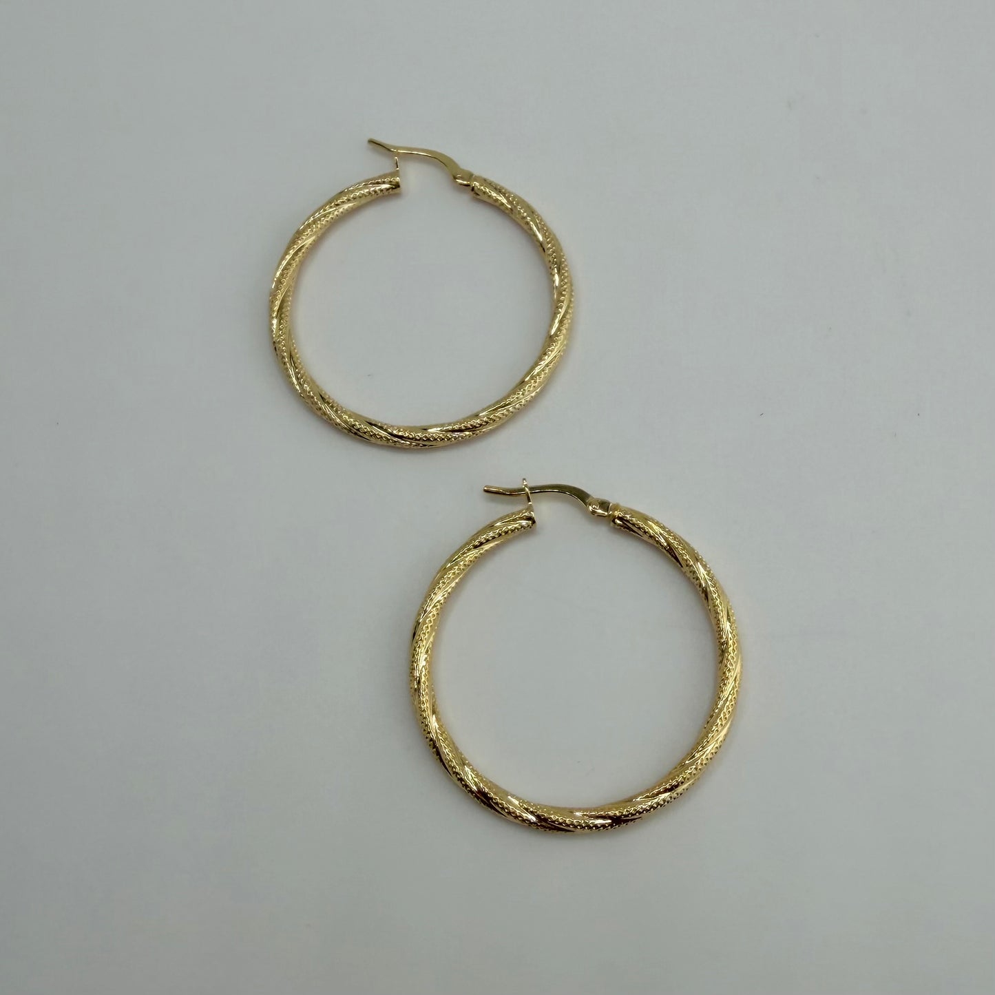 10k Gold Honey Hoops 36mm