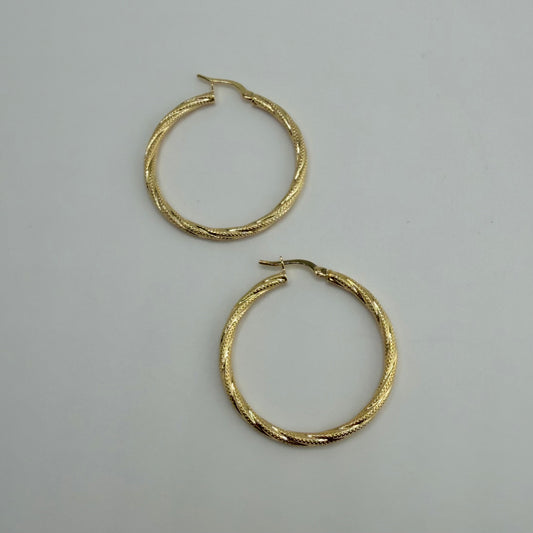 10k Gold Honey Hoops 36mm