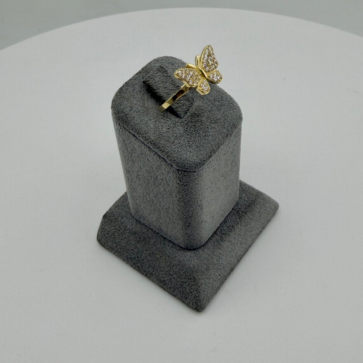 10k Gold Flutter Cz Ring
