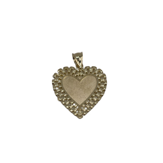 10K Gold RX Heart Picture Pendant