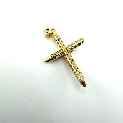 10K Gold Pierced Cross with Jesus