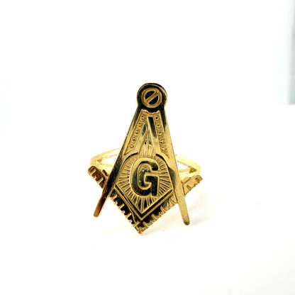 10K Gold Freemason Ring