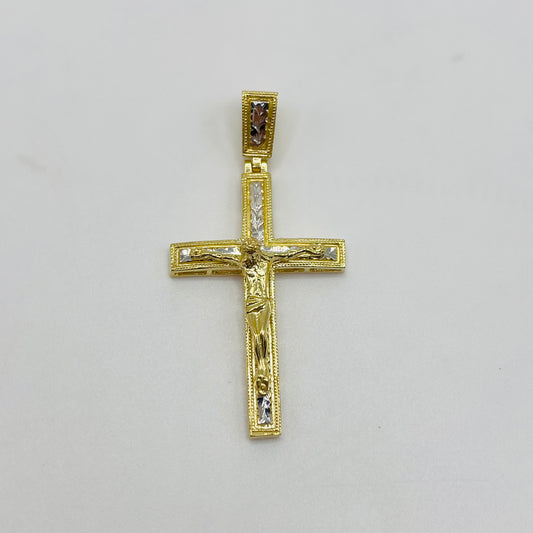 10k Gold Divine Duality Cross Pendant