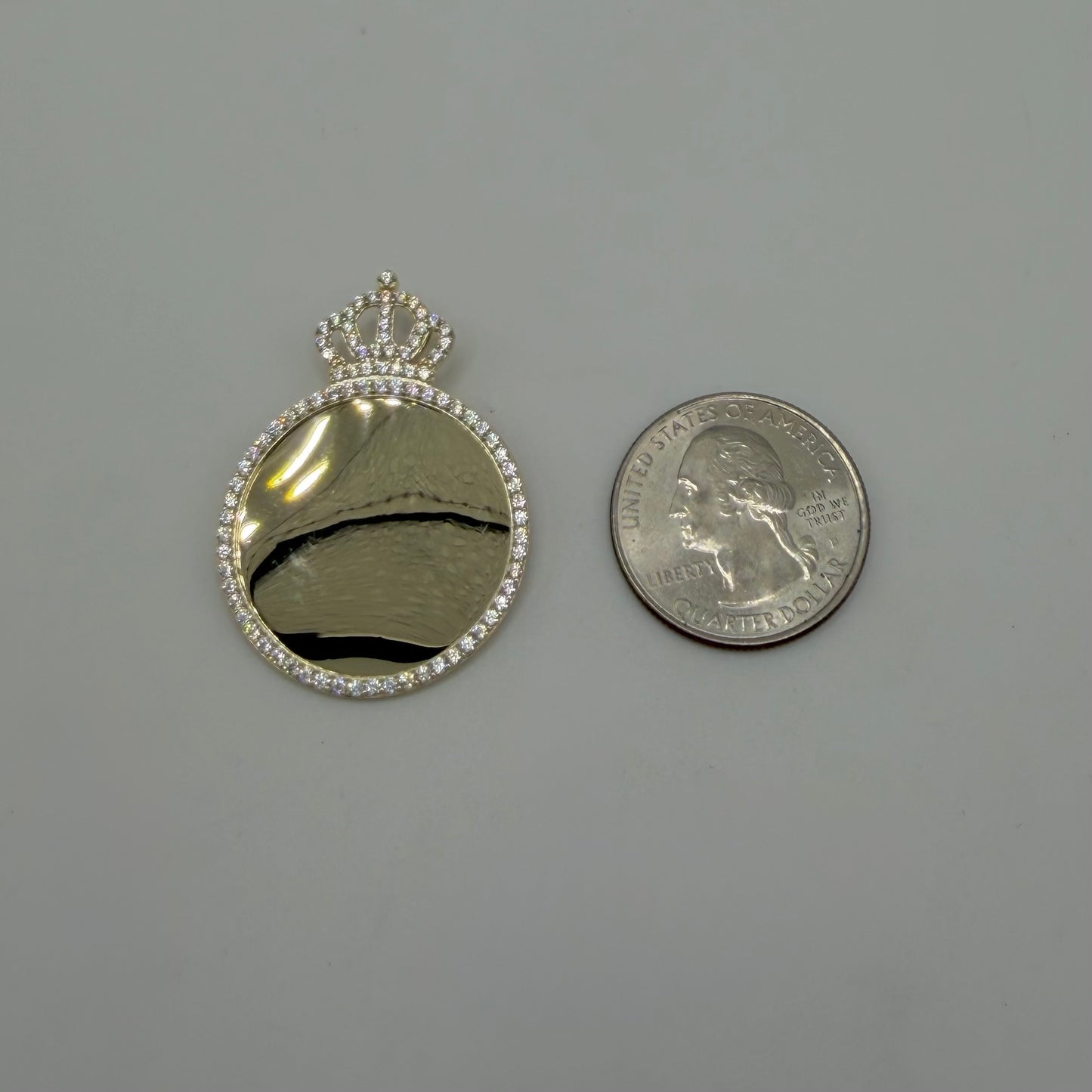 10k Gold Princess Cz Picture Pendant (S)