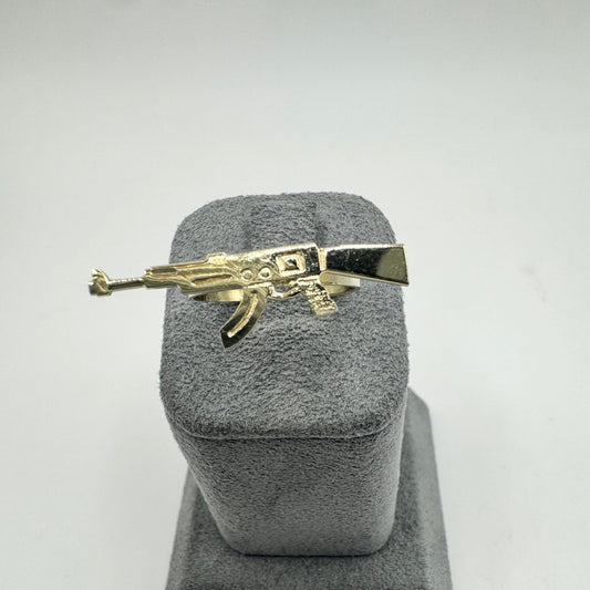 10K Gold AK Gun Ring