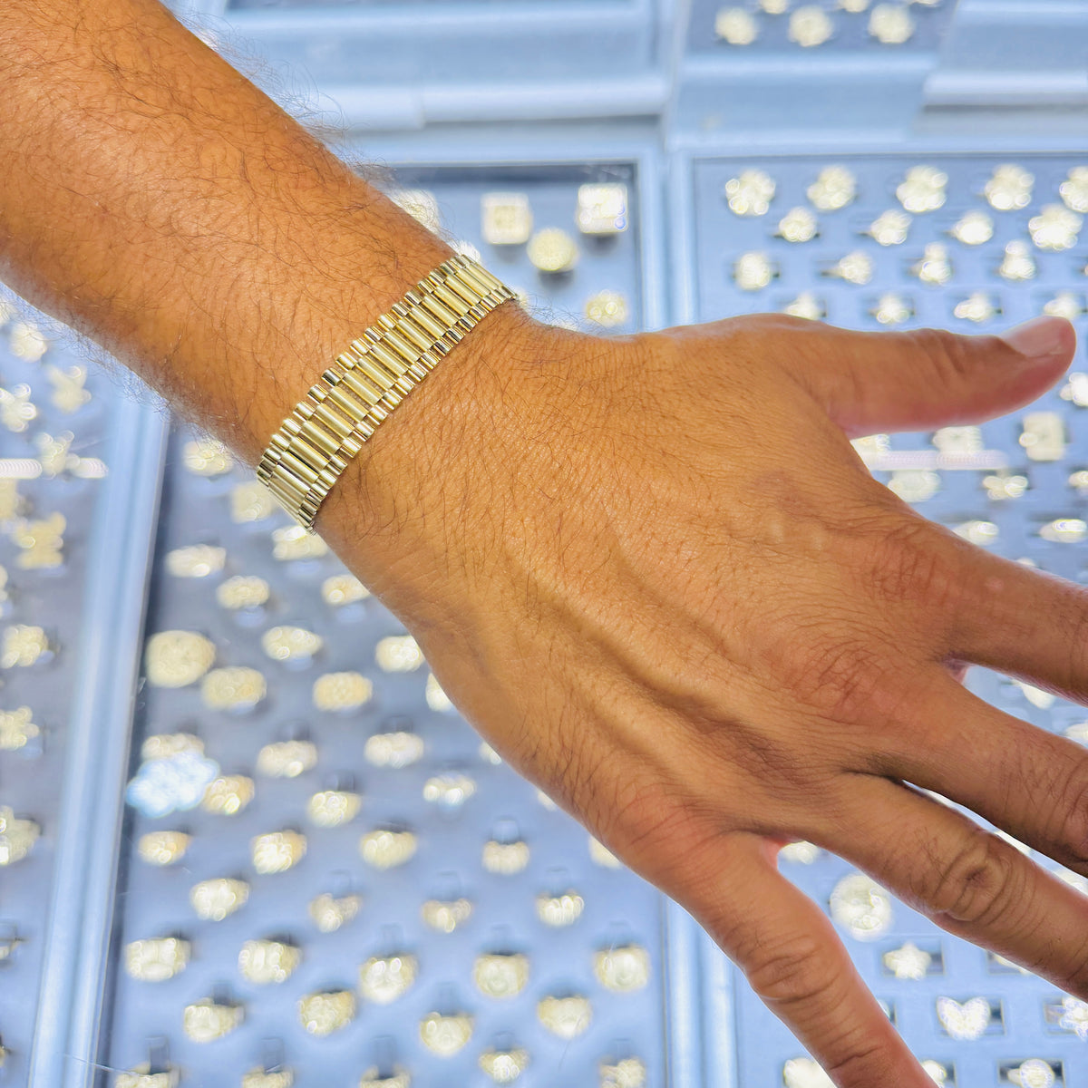 10K Gold RX Presidential Style Bracelets