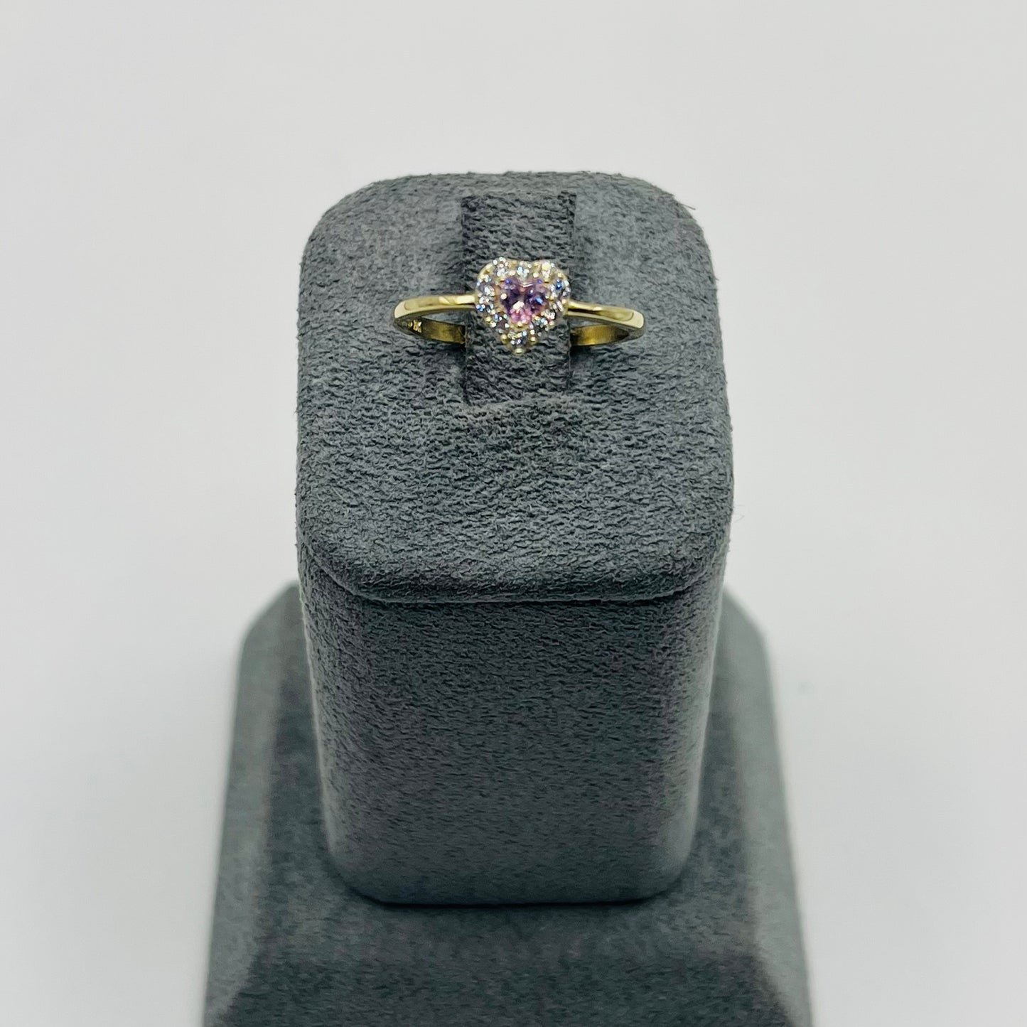 10k Gold Pink Baby Birthstone Ring