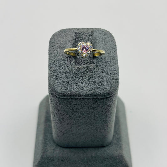 10k Gold Pink Baby Birthstone Ring