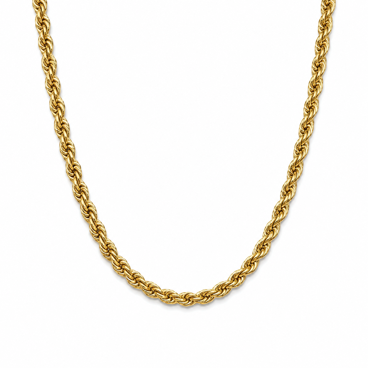 14K GOLD SOLID 3.5MM DC ROPE CHAIN