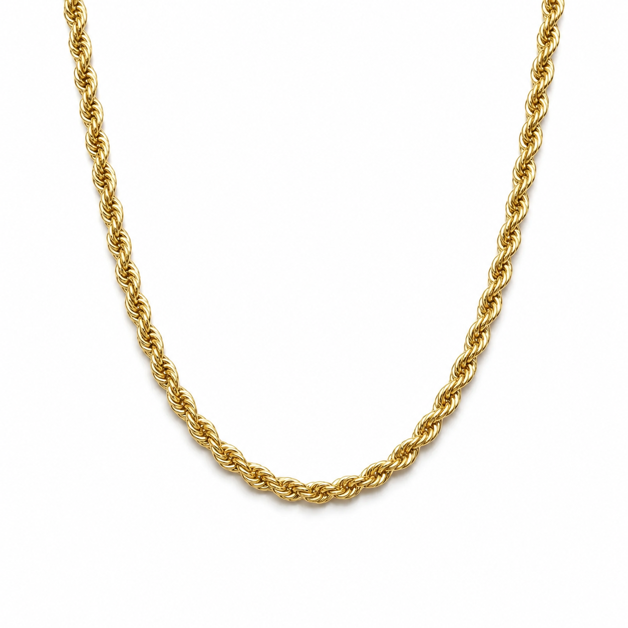 14K 3mm Solid Gold Rope Chain