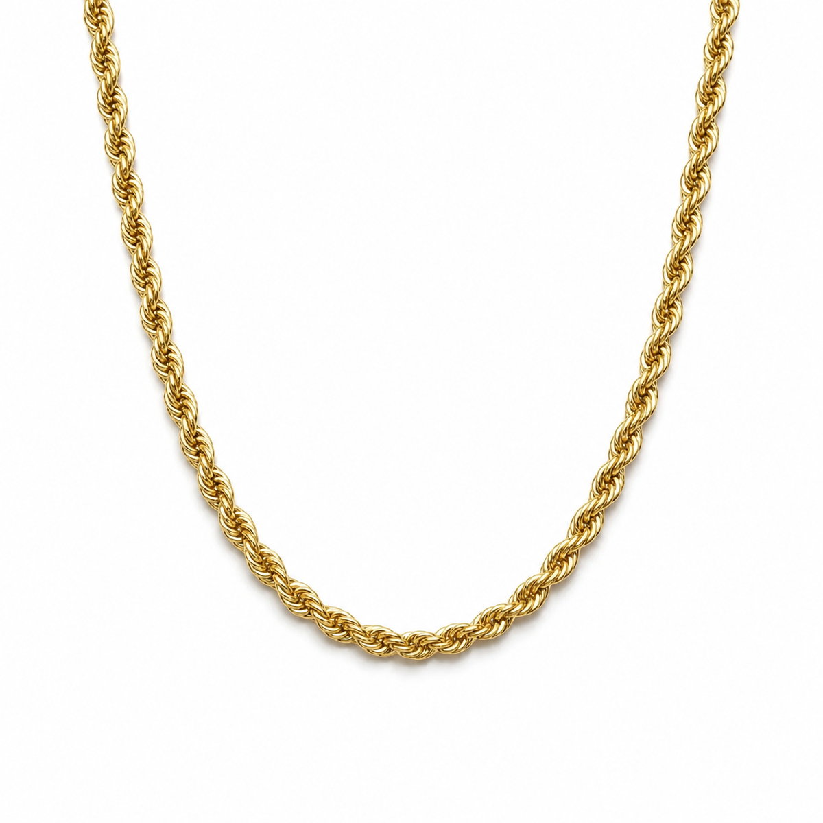 14K 3mm Solid Gold Rope Chain