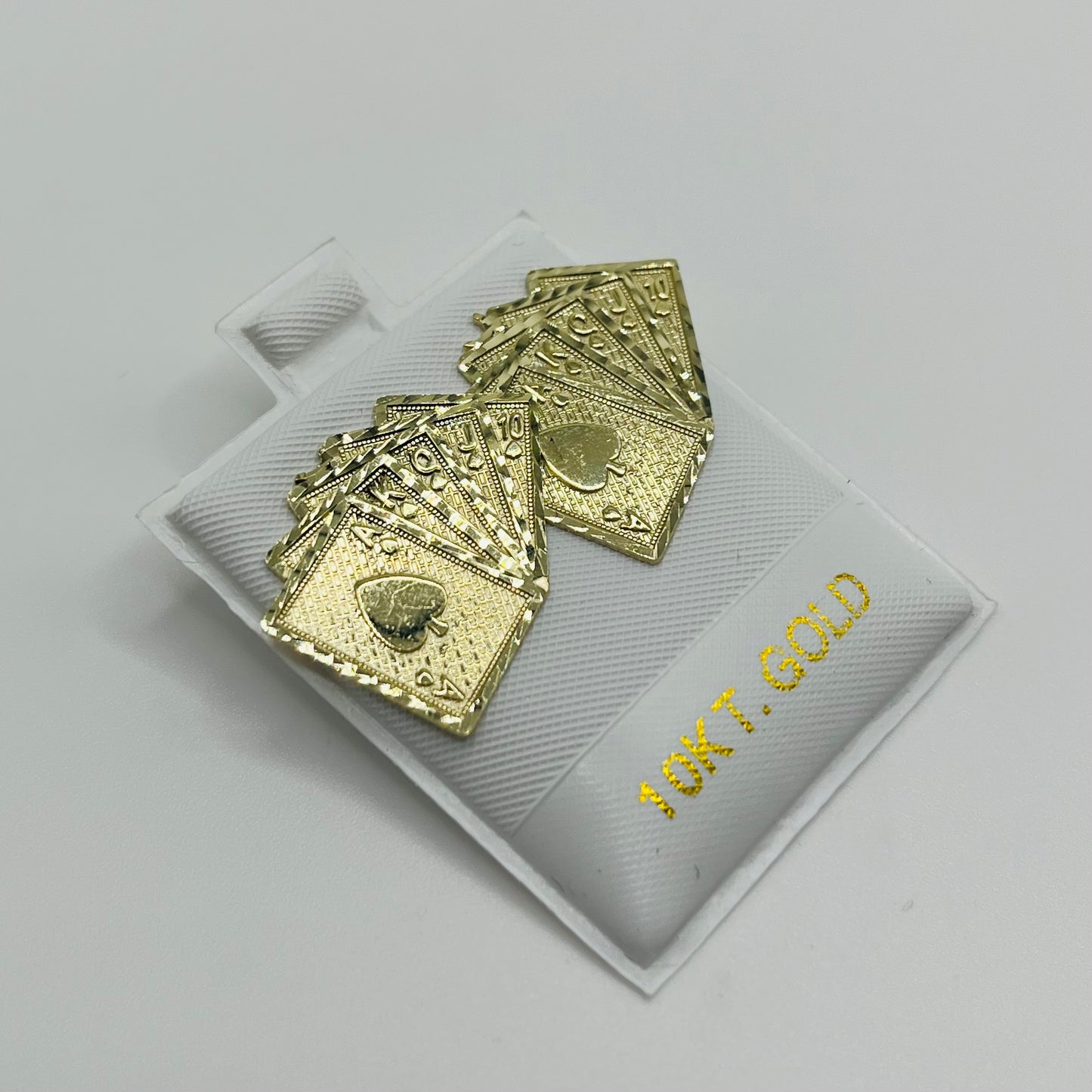10k Gold Deck of Cards Earrings
