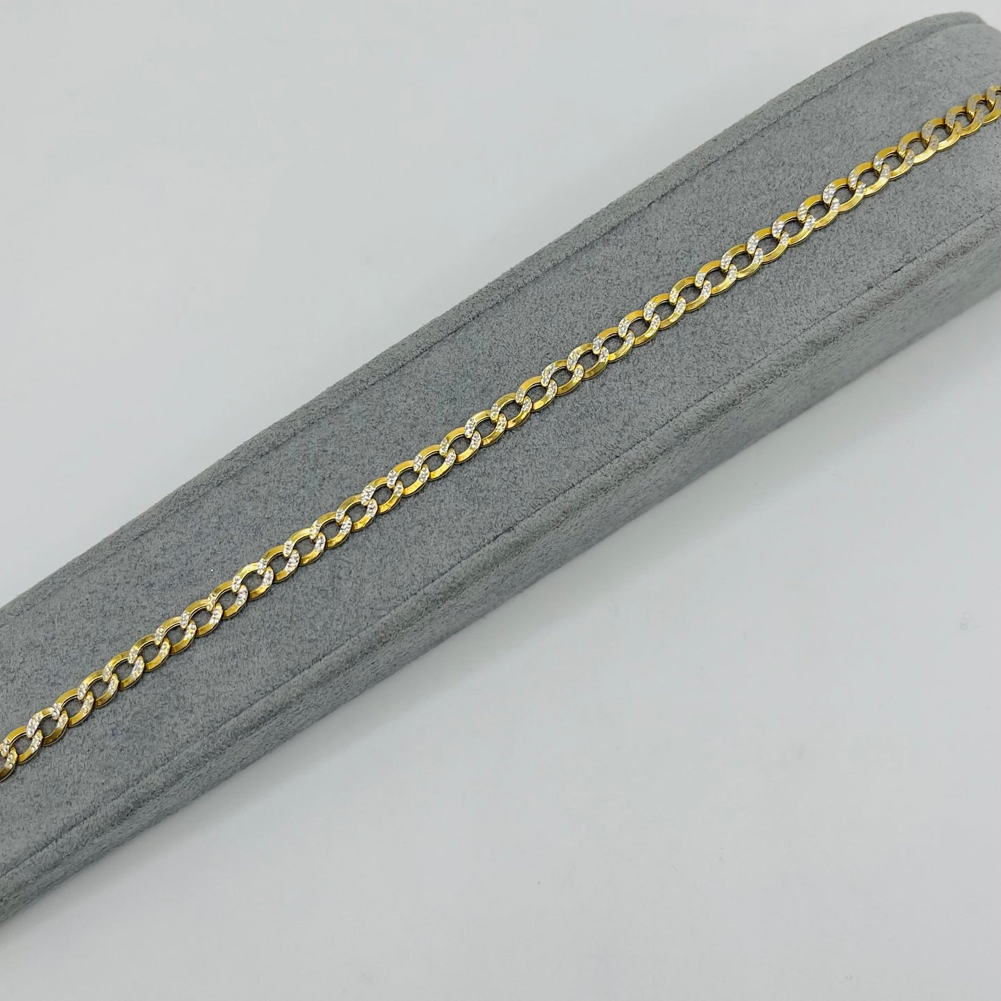 10K Gold Diamond Cut Cuban Bracelet | Width: 4.5mm