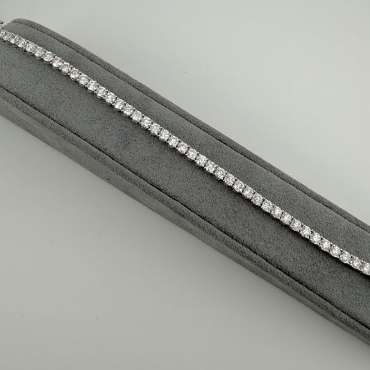 14k Gold 3.85 Carat Diamond Tennis Bracelet