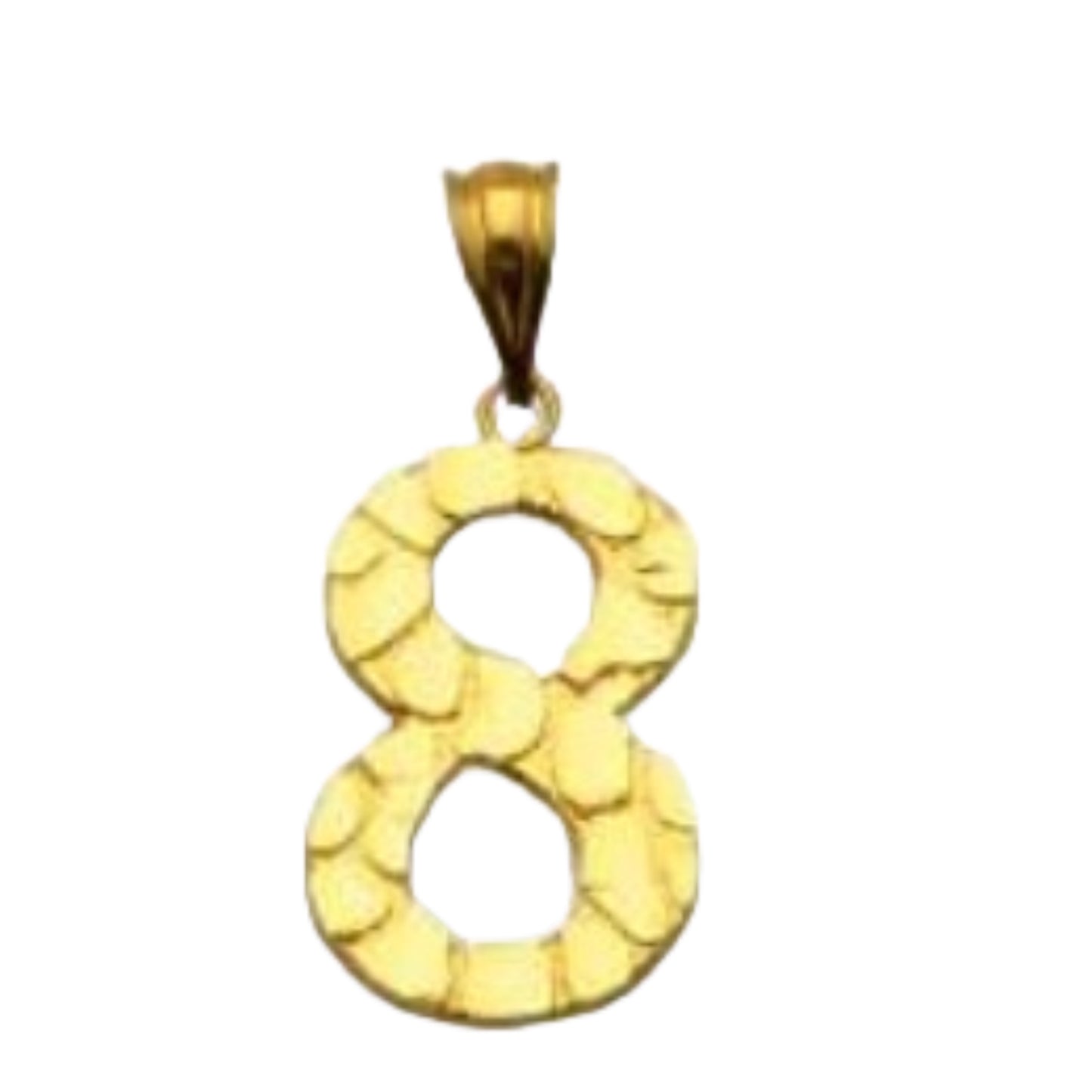 10K Gold Nugget Number Charms