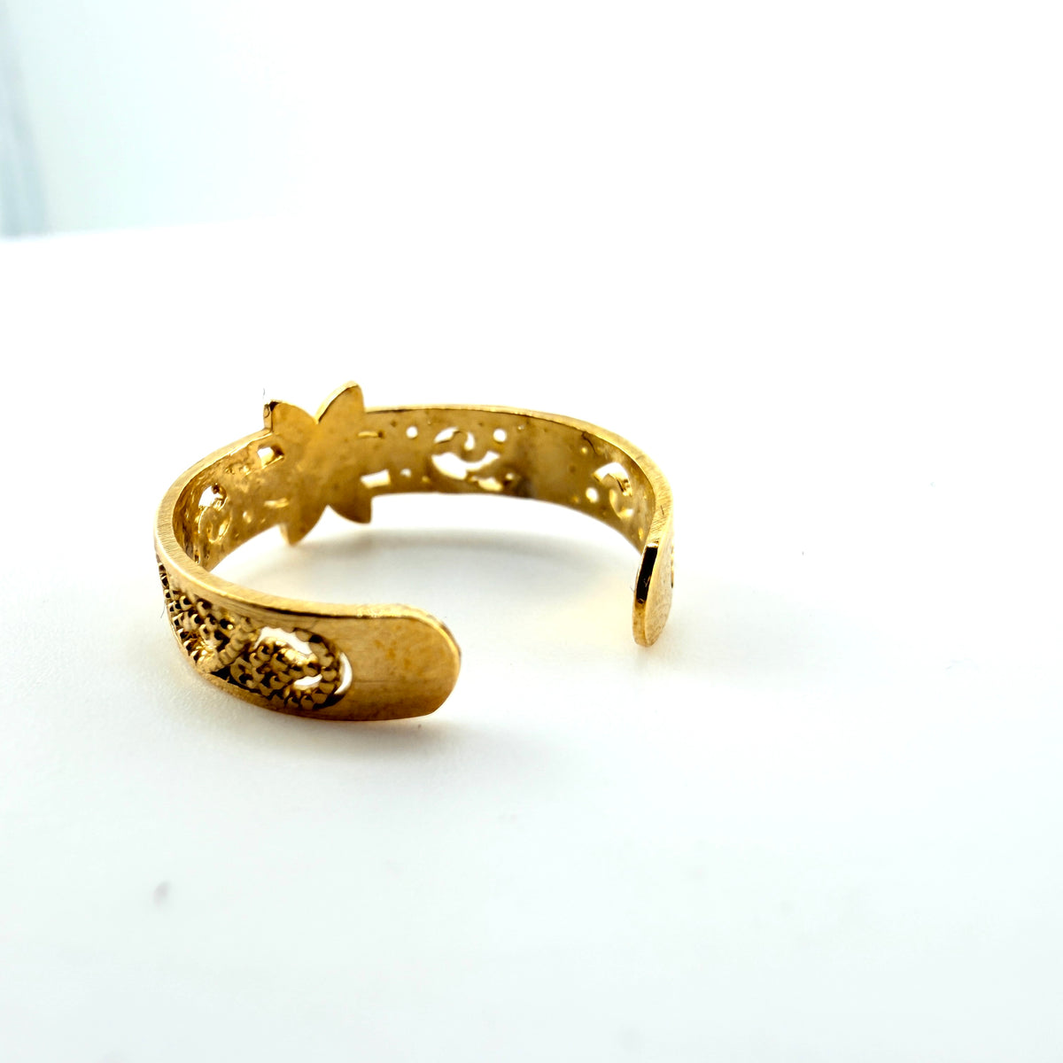 10K Gold Star Flower Toe Ring