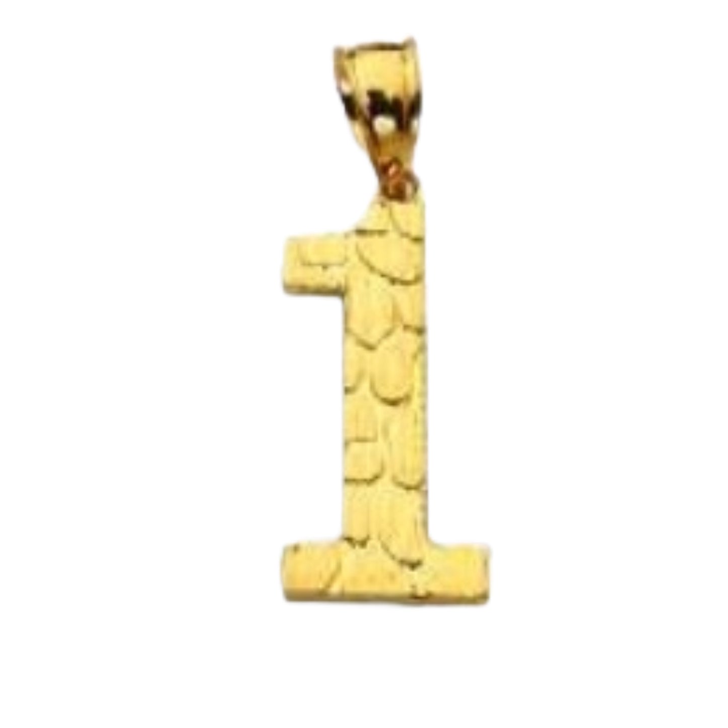 10K Gold Nugget Number Charms