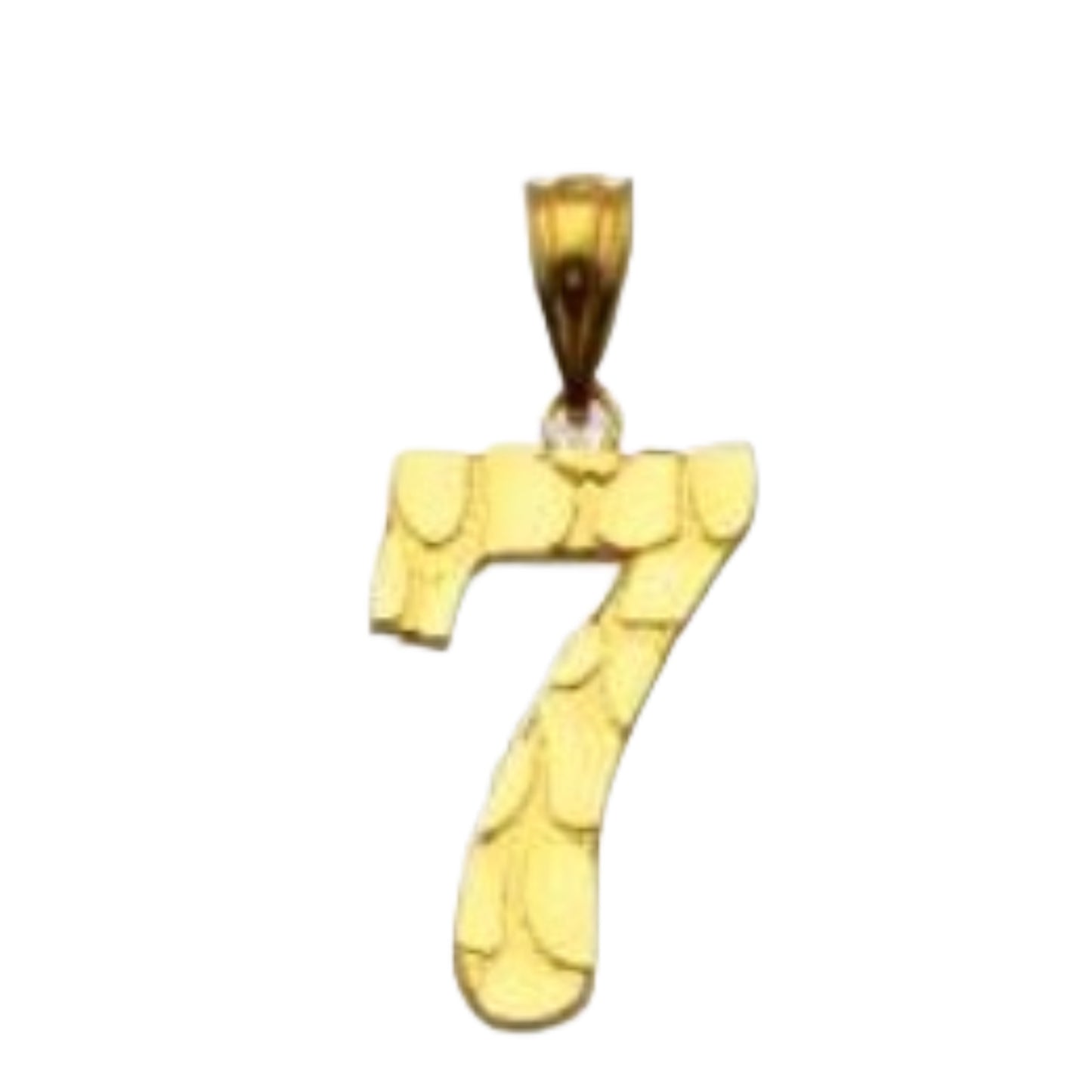 10K Gold Nugget Number Charms