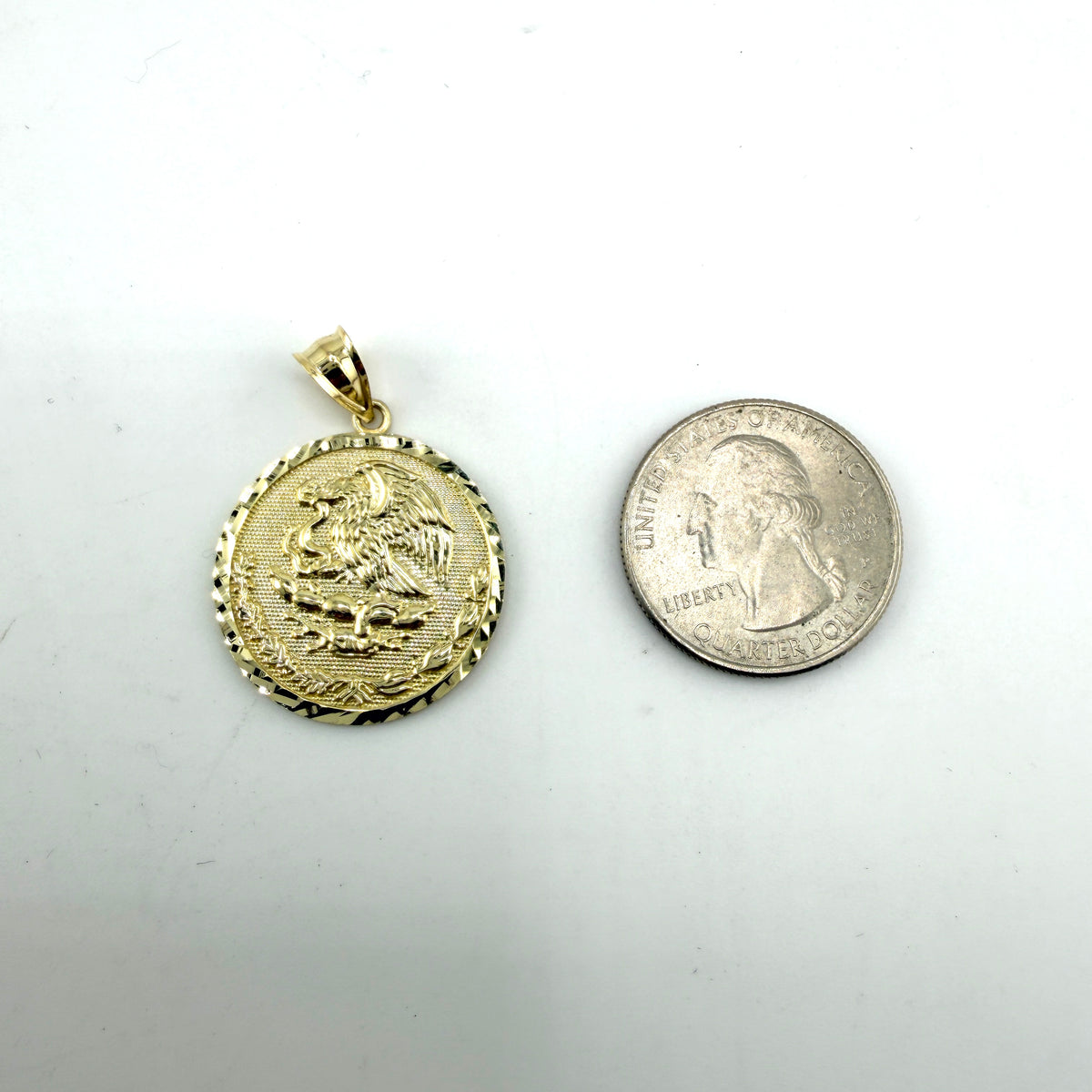 10K Gold Coat of Arms of Mexico (Escudo Nacional de México) Pendant